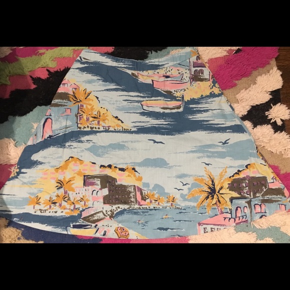 Boden Women's Retro Skirt Riviera Print Size 12 - Picture 3 of 4